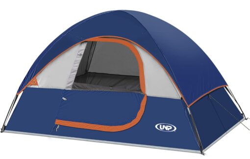 Camping Tent 2 Person, Waterproof Windproof Tent with Rainfly Easy Set up-Portable Dome Tents for Camping Navy Blue