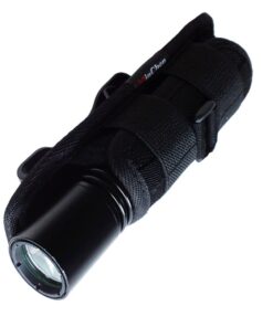 MinChen Tactical Flashlight Holster, 18650 Flashlight Pouch, Stretchy Nylon Pouch Handheld LED Flashlight Holster for Duty Belt Carry Case Holder with 360 Degree Rotatable Clip 13 61dB4B7tEhL