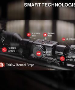 ATN Thor 4 Thermal Scope w/Video rec in HD, Smooth Zoom, Bluetooth and Wi-Fi (Streaming, Gallery & Controls) 640x480, 4-40x 18 61dCApFNyL