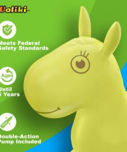 Alternative view of WALIKI Hopping Horse Hopper | Johnny The Bouncy Horse | Jumping Horse for Toddlers (Yellow) Yellow