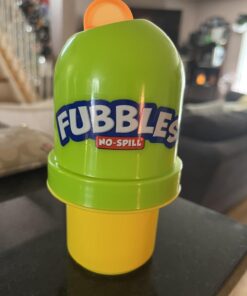 Fubbles Bubbles No-Spill Bubbles Tumbler | Bubble toy for babies toddlers and kids of all ages | Includes 4oz bubble Solution and bubble wand (tumbler colors may vary) 24 61dDJijbE4L