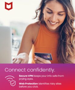 Alternative view of McAfee Total Protection | 3 Device | Antivirus Internet Security Software | VPN, Password Manager, Dark Web Monitoring | 1 Year Subscription | Key Card Mailed Keycard 3 Devices
