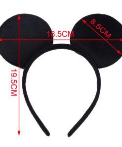 NiuZaiz Set of 12 Mouse Ears Headbands Christmas Party Favors Black 13 61dEklb JXL