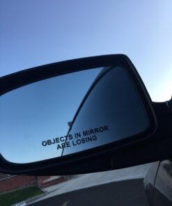 BERRYZILLA (Pair) Objects in Mirror are Losing Decal Black Etched Glass Funny Sticker 38 61dFhgFhRDL