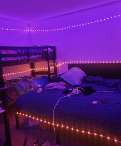TJOY 100ft Bluetooth LED Strip Lights, Music Sync LED Lights Strip, RGB Color Changing LED Lights with Remote,Smart Phone APP Control, LED Lights for Bedroom,TV,Room DIY (APP+Remote +Mic) 38 61dFsUfeIZL