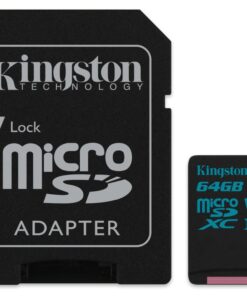 Kingston Canvas Go! 64GB microSDXC Class 10 microSD Memory Card UHS-I 90MB/s R Flash Memory Card with Adapter (SDCG2/64GB) microSD Card 0 Count (Pack of 1) 9 61dFuI19PNL