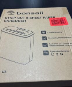 Bonsaii Paper Shredder for Home Use, 8-Sheet StripCut Home Office Shredder, CD/Credit Card Shredder Machine with Overheat Protection, 3.4 Gallons Wastebasket 8 Sheet (New) 48 61dFyKEqMqL