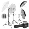 LimoStudio, 700W Output Lighting Series, LMS103, Soft Continuous Lighting Kit for White and Black Umbrella Reflector with Accessory and Carry Bag 24 61dGAa0BmTL