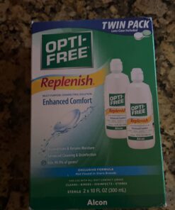 Opti-Free Replenish Multi-Purpose Disinfecting Solution with Lens Case, Twin Pack, 10-Fluid Ounces Each - 2 Count(Pack of 1) 10 Fl Oz - 2 Count(Pack of 1) 27 61dGTOtAXVL
