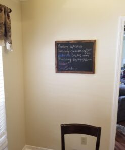 Loddie Doddie Magnetic Chalkboard - for Kitchen and Wall Decor - Easy-to-Erase Chalkboard - Framed Magnet Blackboard - Hanging Black Chalkboards (Rustic Frame, 18x22) Rustic Frame 37 61dHRd md1L