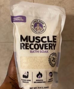 Coach Soak: Recovery Bath Soak - Absorbs Faster Than Epsom Salt Bath Soak for Pain – Rejuvenating Post Workout Magnesium Flakes -21 Minerals, Essential Oils & Bath Salts (Calming Lavender) Calming Lavender 3 Pound (Pack of 1) 29 61dHrW2NeL