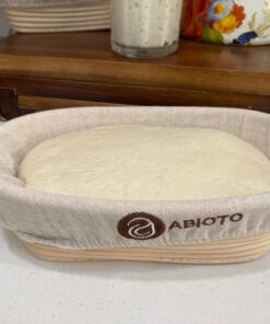 Sourdough Bread Proofing Baskets and Baking Supplies, A Complete Bread Making Kit Including Two 10" Oval Bannetons, Bread Lame, Danish Whisk, Bowl & Dough Scrapers, and Linen Liners 10" Oval (2x) 19 61dHyhS2SmL