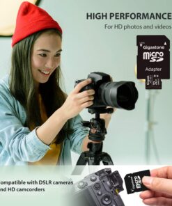 Gigastone 32GB Micro SD Card with Adapter, U1 C10 Class 10 90MB/S, Full HD available, Micro SDHC UHS-I Memory Card - Full HD Video Series 32GB Full HD Video 1-Pack 9 61dI51wLoL