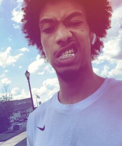 LuReen 14k Gold Vampire Dracula Teeth Grillz 2pc Single Fangs and 6 Bottom Grillz Set for Halloween Costume Cosplay 19 61dJN82YxML