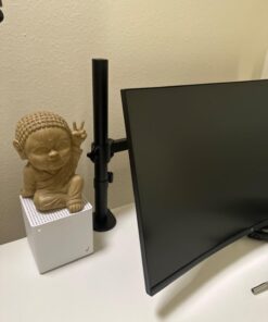 VIVO Single Monitor Arm Desk Mount, Holds Screens up to 32 inch Regular and 38 inch Ultrawide, Fully Adjustable Stand with C-Clamp and Grommet Base, VESA 75x75mm or 100x100mm, Black, STAND-V001 16" Tall 53 61dKJX047L