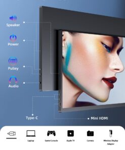 UPERFECT Portable Monitor 18.5 inch 100Hz 100% sRGB 1080P Portable Laptop Monitor w/Smart Cover, VESA & Speakers, Frameless IPS HDR Gaming Monitor USB-C HDMI Travel Second Monitor 18.5-100Hz 26 61dNBJRxVL