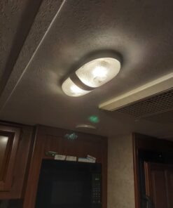 Lumitronics RV 12V Double LED Ceiling Dome Light - On/Off Switch - Removable Lenses Double 1-Pack 19 61dNMuQgl1L