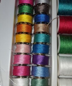 Michley Sewing Kits with100 Pieces, 32 Bobbins in, 1.0-inches by 8.0-inches by 9.8-inches, Multi-Color 1.00 x 8.00 x 9.80 inches 23 61dO8oGWRmL