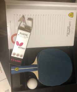 Killerspin JET200 Ping Pong Paddle, Table Tennis Racket, Table Tennis Equipment for Beginners, Table Tennis Paddle with Wood Blade, Jet Basic Rubber Grips Navy Blue 23 61dONVPunWL