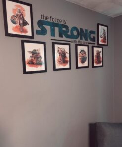 RoomMates RMK3077SCS Star Wars Classic The Force Is Strong Quote Peel and Stick Wall Decals 35.25" x 10" 13 61dP2UwlTdL