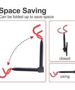 PHUNAYA Bike Hanger Wall Mount Bike Hook Horizontal Foldable Bicycle Holder Garage Bike Storage Bicycle Hoist Heavy Duty Screws (2 pack) Classic 2pack 20 61dPr0eHxrL