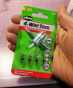Slime 20088 Valve Tool, 4-Way, Plus Valve Cores for All Types of Tire 4-way Valve Tool 28 61dPtr7nrUL