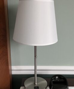 360 Lighting Justin 18" High Small Modern Accent Table Lamps Set of 2 USB Port Pull Chain Silver Finish Metal White Shade Living Room Charging Bedroom Bedside Nightstand House Office Home Justin Silver 56 61dRE0WzxpL