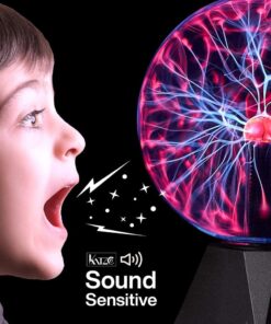 Katzco 7" Plasma Ball - Nebula Sphere, Thunder Lightning - Plug-in Electricity Ball - Touch and Sound Sensitive Plasma Globe for Parties, Decorations, Prop - STEM Science Toy for Kids - Cool Lamps 7 inch Interactive 23 61dRdl7rPNL
