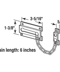 Defender Security U 10304 Chain Door Guard – Door Chain Lock for Door and Home Security, 3-5/16 In., Solid Brass Construction with a Satin Nickel Finish (Single Pack) 18 61dVarMBStL