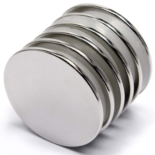 N52 Disc Neodymium Magnets Dia 1.26 x 1/16" Strongest Grade Rare Earth Magnets Discs - Science Projects, Fridges and Refrigerators, Crafting and Hobbies - Pack of 6