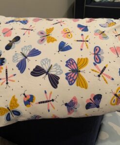 Dreamtown Kids Toddler Pillow & Pillowcase, Hypoallergenic, Plush, Made in USA, Ideal for Crib, Bed & Travel. Soft & Breathable for Safe, Cozy Sleep. Perfect for Boys and Girls - Ages 2+, Butterfly Butterfly’s 19 61dWeueEbGL 1