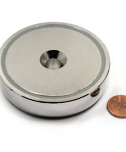 Neodymium Cup Magnet 405 lb Pulling Power Super Powerful, 0.7 x 2.95" Diameter - Magnetic Round Base One Pack, Magnetic Assembly | Fishing Magnet (Cup Magnet 7) Cup Magnet 7 16 61dWf1DNQeL