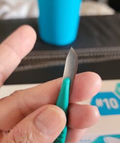 Medpride Disposable Scalpel Blades| Sharp, Tempered Stainless-Steel Blades | Pack of 10 Sterile Scalpel Knives| Plastic Handle| Individual Pouches| for Dermaplaining, Podiatry, Crafts & More (#10) #10 38 61dXMzTUfeL 1