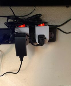 Luxtronic Grounded Power Adapter Switch - Electrical Outlet with On/Off Power Switch - 3-Prong Electric Plug with Red Light Indicator - ETL Listed (Pack of 2) Pack of 2 19 61dXjxtkJrL