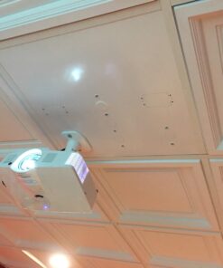 Amer Mounts AMRDCP100KIT Universal Adjustable 2 x 2 feet Drop Ceiling Projector Mount, Suspended Drop-in Ceiling Projection Mounting Kit, White 44 61dYfymPbmL