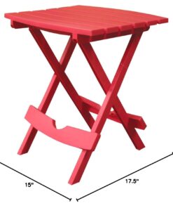 Adams Manufacturing 8500-26-3700 Plastic Quik-Fold® Side Table, Cherry Red 17 61dacsddbL