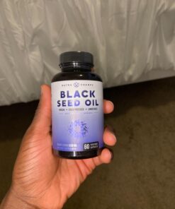 Organic Black Seed Oil Capsules | 120 Vegan Softgel Black Cumin Seed Oil Capsules | 1400mg Per Serving Virgin Cold Pressed Nigella Sativa Oil Pills with Thymoquinone & Vitamin E, Rich in Omega 3 6 9 24 61daiAmDQ4L