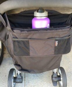 Britax Stroller Organizer with Insulated Cup Holders | Large Center Compartment with Magnetic Closure + 3 Outer Pockets + Folds with Stroller, No Removal Needed Black 51 61db2GLS24L