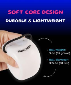 Spinballs Glow.0 LED Poi Balls Glow – USB Rechargeable with 22 Vibrant Color Light Modes & Patterns – Durable, Soft-Core LED Poi Spinning Balls with Adjustable Leashes & Double-Loop Handles 18 61dbNLxJGiL