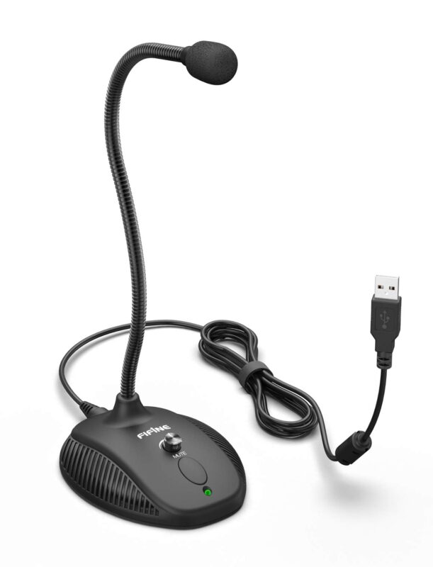 Catalog 8 Fifine USB Computer Microphone, Plug &Play Desktop Condenser PC Laptop Mic,Mute Button with LED Indicator, Compatible with Windows/Mac, Ideal for YouTube,Zoom,Recording,Twitch Games(K054) Flexible gooseneck