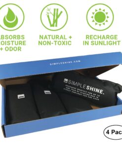 4 Bamboo Premium Set Natural Charcoal Shoe Smell and Moisture Absorber 13 61dcA6yBMiL