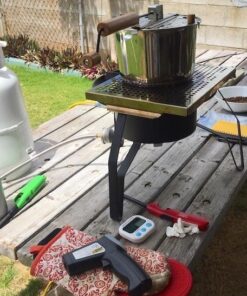 Bayou Classic SP10 High-Pressure Cooker - 14-in Single Propane Burner for Outdoor Cooking, Outdoor Stove - Crawfish Boiler, Home Brewing Burner, Maple Syrup Prep. Fits Large Boiling Pots and Fryers - Seafood Boil Pot. 32 61ddWg50CuL