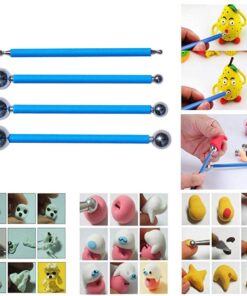 Evwoge 4pcs Ball Repairing Stick Embossing Stylus Modelling Dotting Sculpting Tools Double Ended Cake Decoration Tools, Ball Caulking Finisher Ceramic Tile Glue Gap Scraping Tool 14 61ddgjhecaL