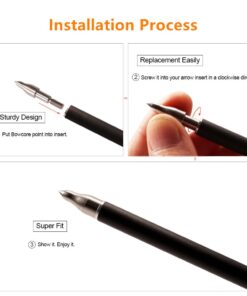 BOWCORE Premium Stainless Steel Archery Target Field Points: Screw in Bullet or Combo Field Point for Multiple Arrow Sizes - 1 Dozen 11/32"-stainless steel-combo shape 250 grains 12 61dds5u7ML