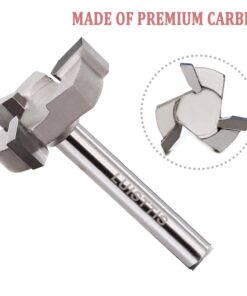 CNC Surfacing Bit Spoilboard Surfacing Router Bits, 1/4" Shank 1 inch Cutting Diameter Slab Flattening Router Bit, T Shape Wood Milling Cutter Planing Bit Wood Planing Bit Planer (1/4" Shank, Silver) #1026 CNC Surfacing Bits 12 61deQn8QAL