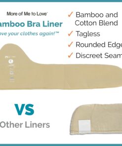 100% Pure Bamboo Cotton Bra Liner (Beige, 3-pk, XXL) - Wicking, Odor-Proof 12 61dg2GpDr5L