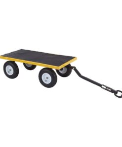 Gorilla Carts Heavy-Duty Steel Utility Cart with Removable Sides and 13" Tires, 1200-lbs. Capacity, Yellow 29 61dgIf60DgL