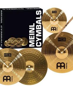 Meinl Cymbals HCS Cymbal Set Box Pack for Drums with 13" Hihats, 14" Crash, Plus Free 10" Splash, Sticks, Lessons — Made in Germany — Durable Brass, 2-Year Warranty, Traditional Finish (HCS1314 30 61dgP6Ml5lL