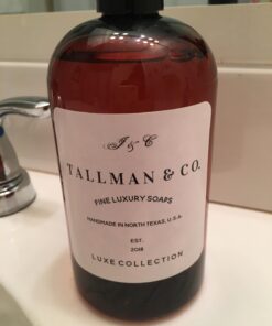 Baire Bottles 16 oz Empty Plastic Bottles with Squeeze Top for Shampoo Bottles, Lotion Bottle, Sanitizer, 6 Pack, Waterproof Labels, PET, BPA Free USA (Amber/Brown with Black Disc, Damask Labels) Amber/Brown with Black Disc, Damask Labels 24 61dhMho5kwL