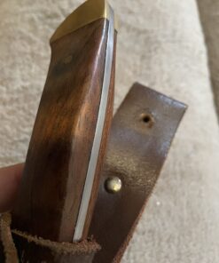 Mossy Oak 14-inch Bowie Knife, Full-tang Fixed Blade, Wood Handle Hunting Knife with Leather Sheath for Camping, Hiking, Survival 45 61dhlJxYoiL